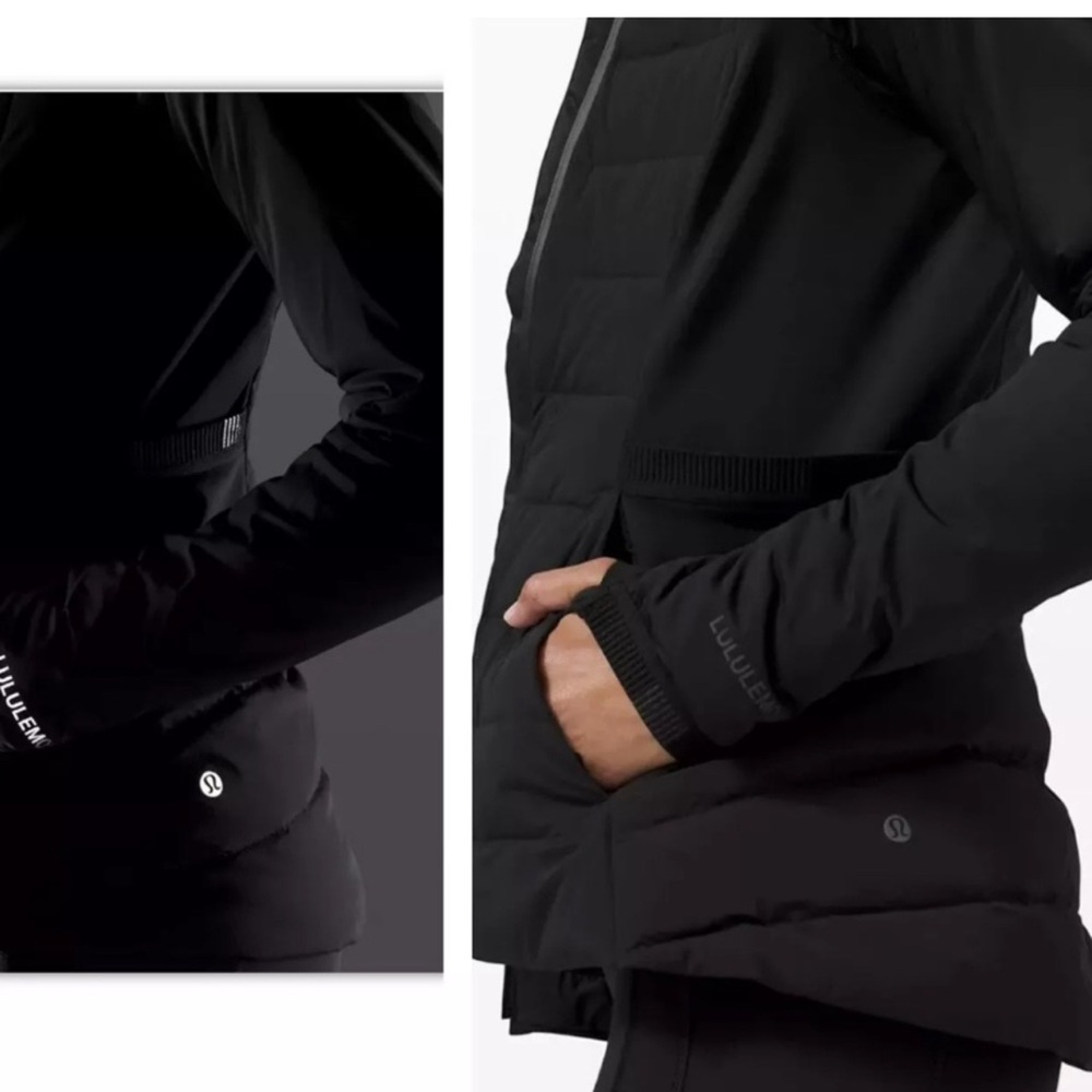 Lululemon Down for it all Black Jacket Size 8 - Picture 8 of 9